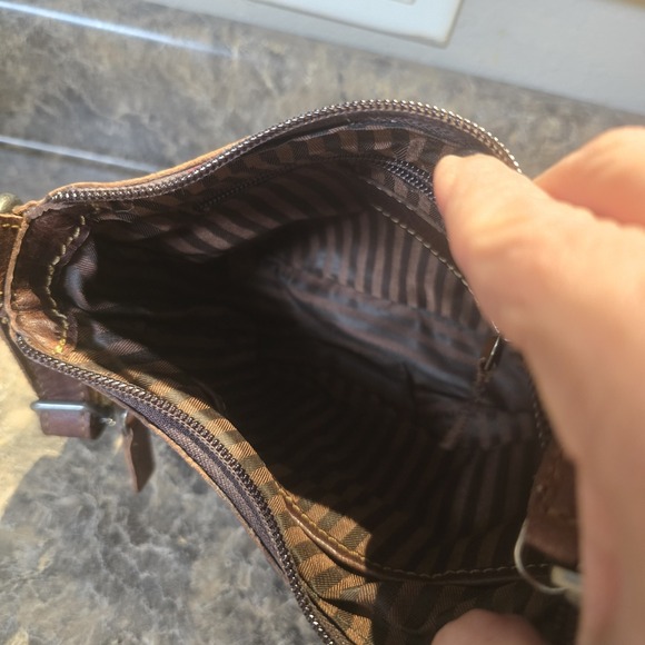 Jack Georges Voyager Hobo Bag Crossbody 11 x 10 x 3.25 Genuine Leather - Picture 6 of 10